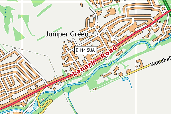 EH14 5UA map - OS VectorMap District (Ordnance Survey)