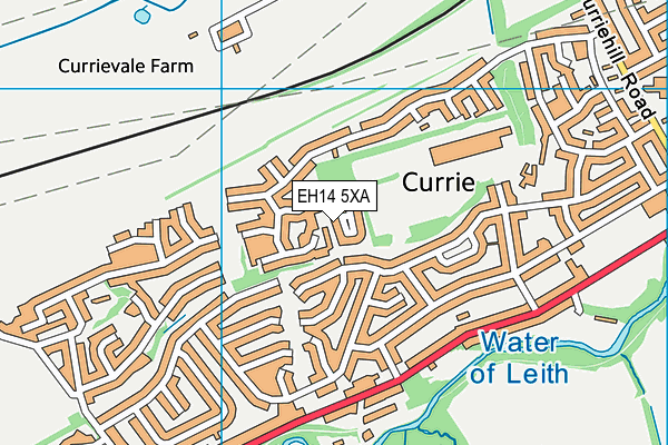 EH14 5XA map - OS VectorMap District (Ordnance Survey)