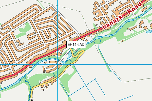 EH14 6AD map - OS VectorMap District (Ordnance Survey)