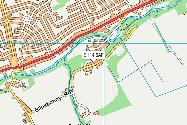 EH14 6AF map - OS VectorMap District (Ordnance Survey)