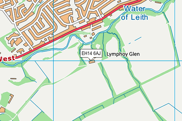 EH14 6AJ map - OS VectorMap District (Ordnance Survey)