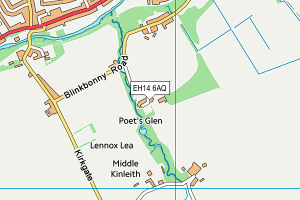 EH14 6AQ map - OS VectorMap District (Ordnance Survey)