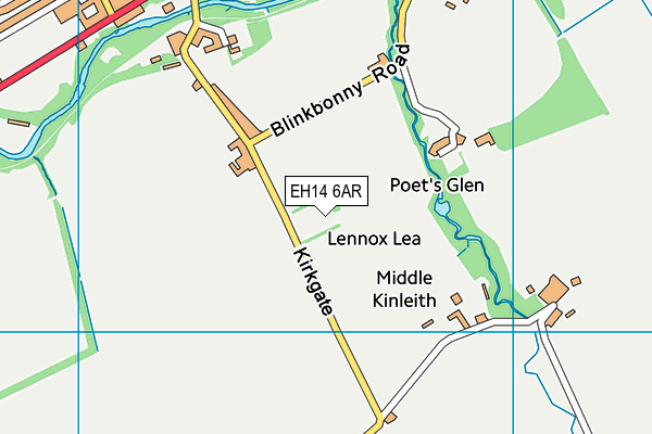 EH14 6AR map - OS VectorMap District (Ordnance Survey)