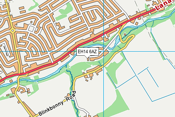 EH14 6AZ map - OS VectorMap District (Ordnance Survey)