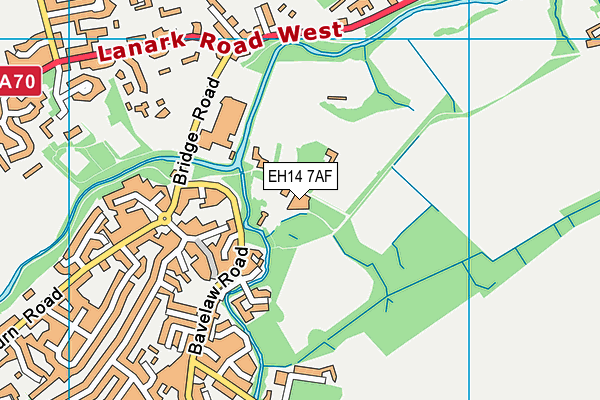 EH14 7AF map - OS VectorMap District (Ordnance Survey)