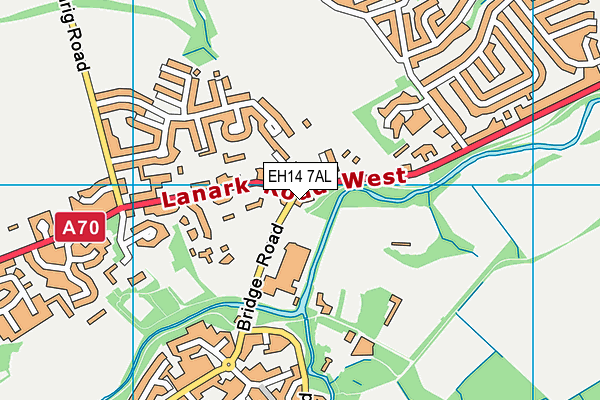 EH14 7AL map - OS VectorMap District (Ordnance Survey)