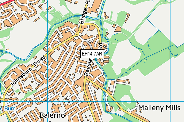 EH14 7AR map - OS VectorMap District (Ordnance Survey)