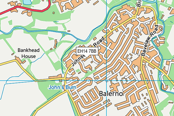 EH14 7BB map - OS VectorMap District (Ordnance Survey)
