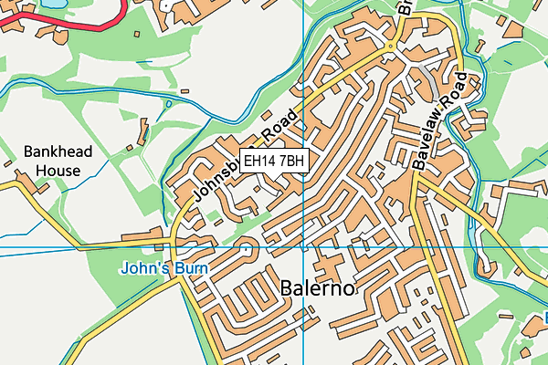 EH14 7BH map - OS VectorMap District (Ordnance Survey)