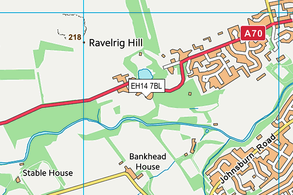 EH14 7BL map - OS VectorMap District (Ordnance Survey)