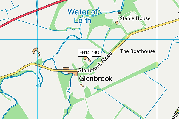 EH14 7BQ map - OS VectorMap District (Ordnance Survey)