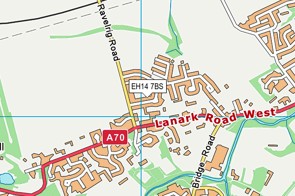 EH14 7BS map - OS VectorMap District (Ordnance Survey)