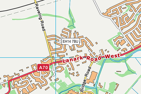 EH14 7BU map - OS VectorMap District (Ordnance Survey)