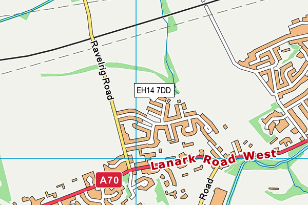 EH14 7DD map - OS VectorMap District (Ordnance Survey)