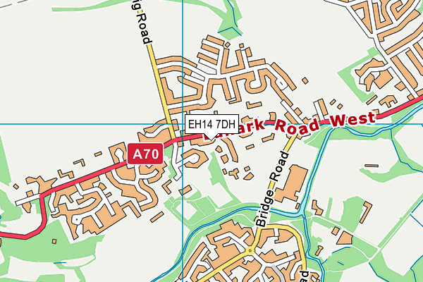 EH14 7DH map - OS VectorMap District (Ordnance Survey)