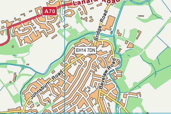 EH14 7DN map - OS VectorMap District (Ordnance Survey)