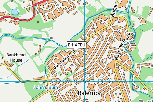 EH14 7DU map - OS VectorMap District (Ordnance Survey)