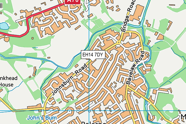 EH14 7DY map - OS VectorMap District (Ordnance Survey)