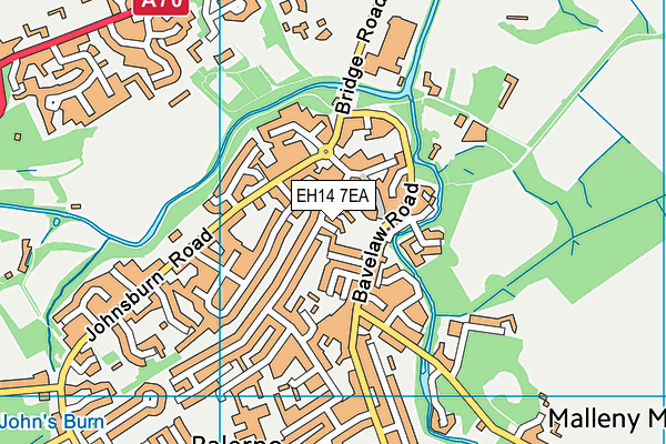 EH14 7EA map - OS VectorMap District (Ordnance Survey)