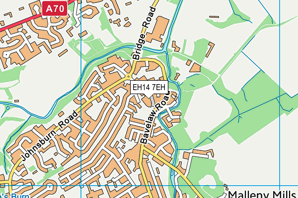 EH14 7EH map - OS VectorMap District (Ordnance Survey)