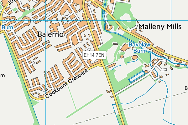EH14 7EN map - OS VectorMap District (Ordnance Survey)