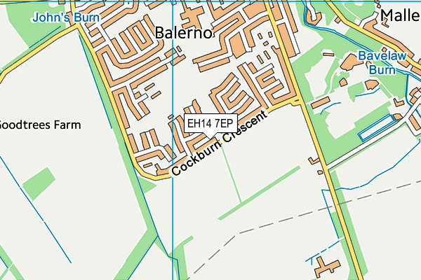 EH14 7EP map - OS VectorMap District (Ordnance Survey)