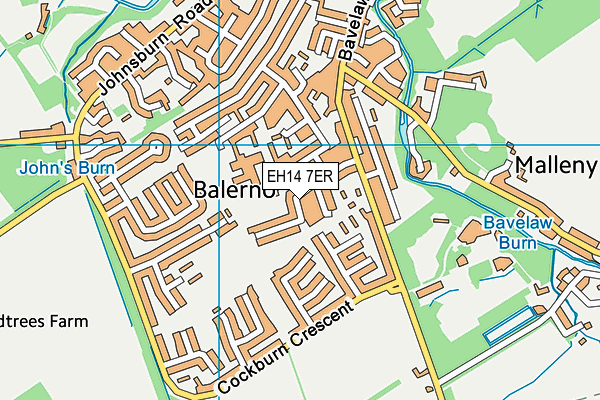 EH14 7ER map - OS VectorMap District (Ordnance Survey)