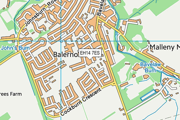 EH14 7ES map - OS VectorMap District (Ordnance Survey)