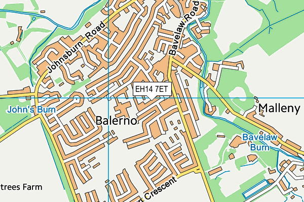 EH14 7ET map - OS VectorMap District (Ordnance Survey)