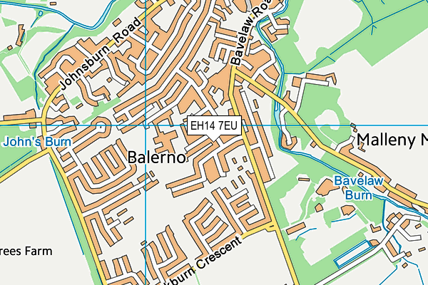 EH14 7EU map - OS VectorMap District (Ordnance Survey)