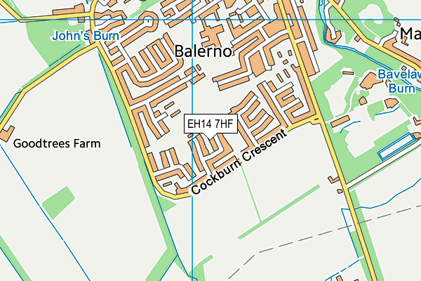 EH14 7HF map - OS VectorMap District (Ordnance Survey)