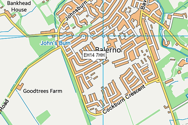 EH14 7HH map - OS VectorMap District (Ordnance Survey)
