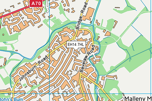 EH14 7HL map - OS VectorMap District (Ordnance Survey)