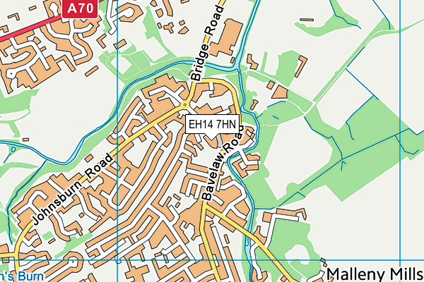 EH14 7HN map - OS VectorMap District (Ordnance Survey)