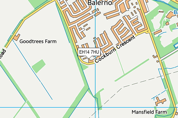 EH14 7HU map - OS VectorMap District (Ordnance Survey)