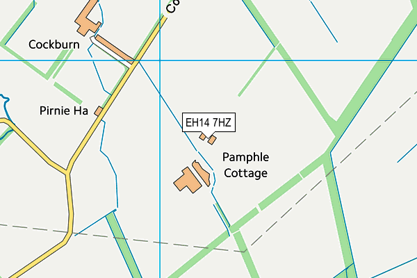 EH14 7HZ map - OS VectorMap District (Ordnance Survey)