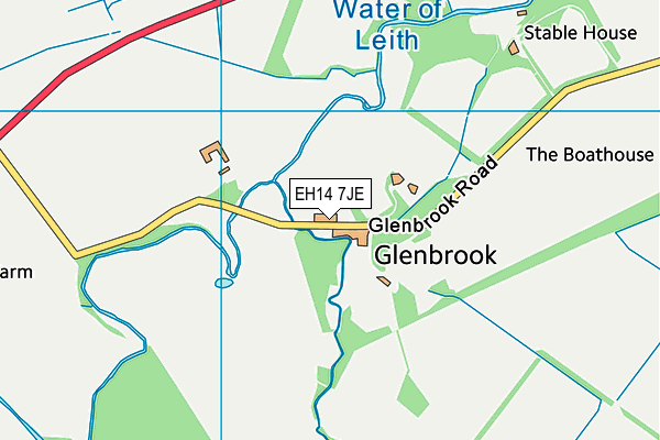 EH14 7JE map - OS VectorMap District (Ordnance Survey)