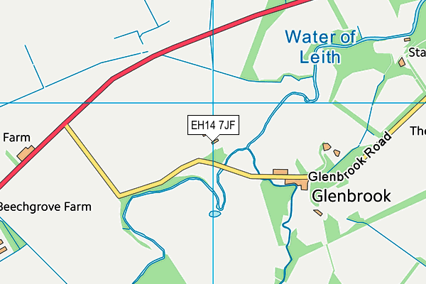 EH14 7JF map - OS VectorMap District (Ordnance Survey)