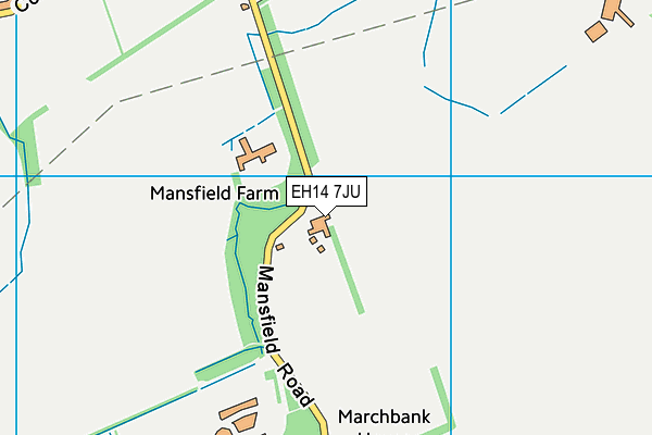 EH14 7JU map - OS VectorMap District (Ordnance Survey)