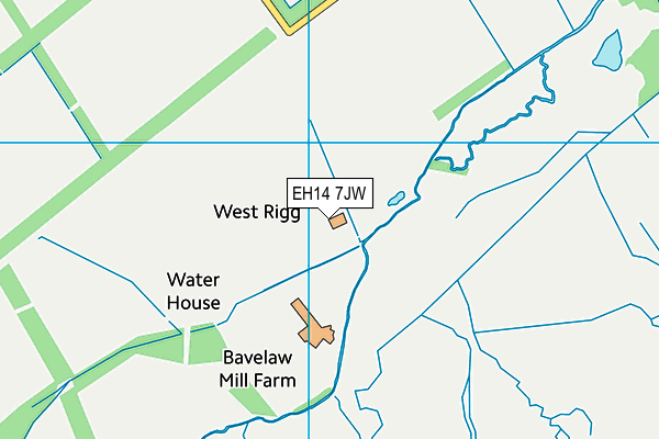 EH14 7JW map - OS VectorMap District (Ordnance Survey)