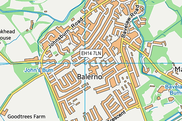 EH14 7LN map - OS VectorMap District (Ordnance Survey)
