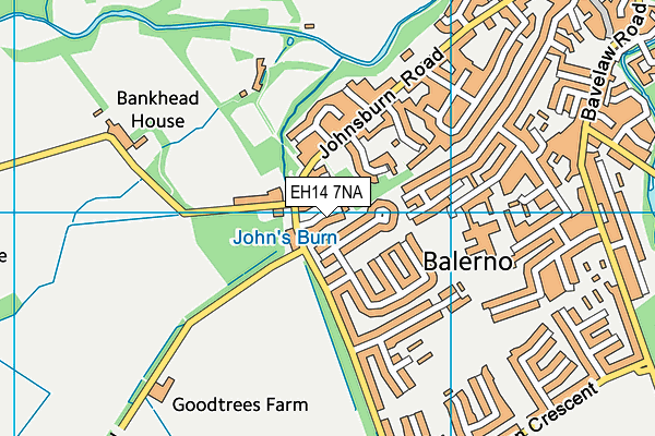 EH14 7NA map - OS VectorMap District (Ordnance Survey)