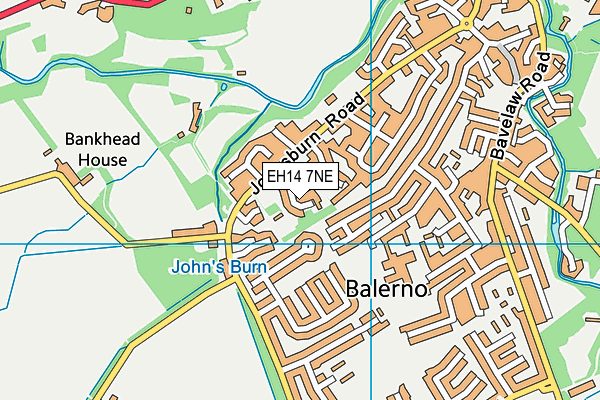 EH14 7NE map - OS VectorMap District (Ordnance Survey)