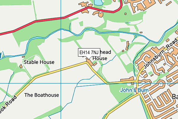 EH14 7NJ map - OS VectorMap District (Ordnance Survey)