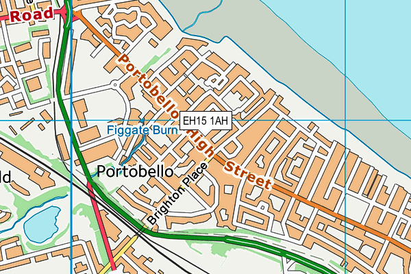 EH15 1AH map - OS VectorMap District (Ordnance Survey)