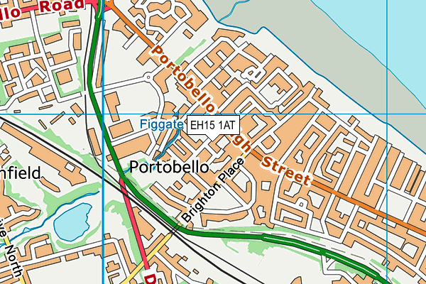 EH15 1AT map - OS VectorMap District (Ordnance Survey)