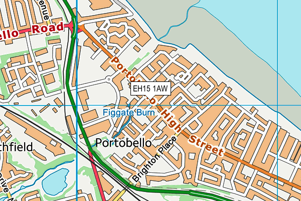 EH15 1AW map - OS VectorMap District (Ordnance Survey)