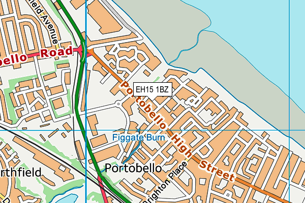 EH15 1BZ map - OS VectorMap District (Ordnance Survey)