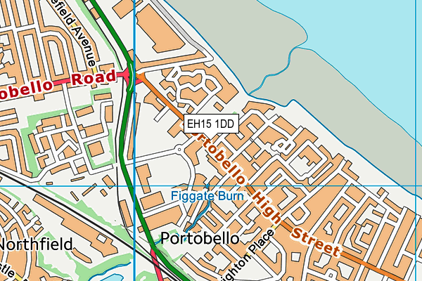 EH15 1DD map - OS VectorMap District (Ordnance Survey)