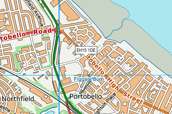 EH15 1DE map - OS VectorMap District (Ordnance Survey)